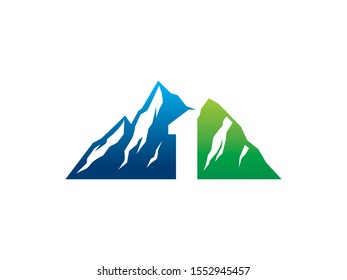 Number 1 logo or symbol template design