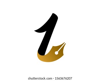 Number 1 logo or symbol template design