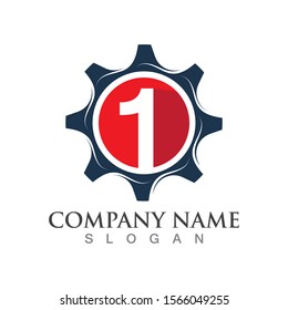 Number 1 logo or symbol template creative design