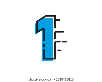 Number 1 logo or symbol template design