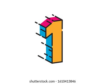 Number 1 logo or symbol template design
