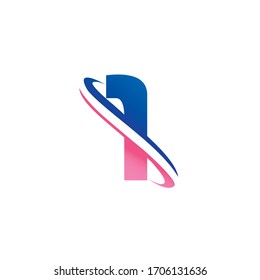 Diseño de logotipo o plantilla de símbolo número 1