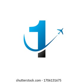 Number 1 logo or symbol template design