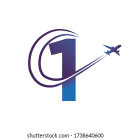 Number 1 Logo or Symbol Template Design