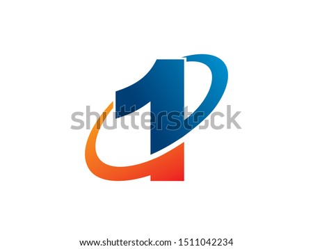 Number 1 logo or symbol template design