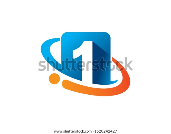 Number 1 Logo Symbol Template Design Stock Vector (Royalty Free ...