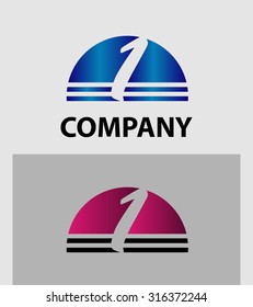Number 1 logo. Vector logotype design
