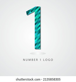 ilustración de diseño de la plantilla de vectores del logotipo número 1