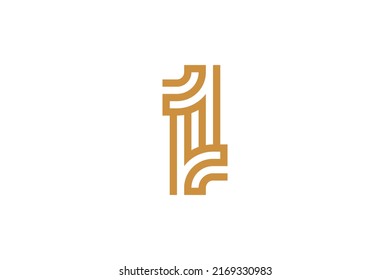 Vector de logotipos monolíneos número 1
