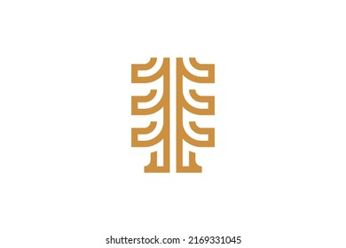 Vector de logotipos monolíneos número 1