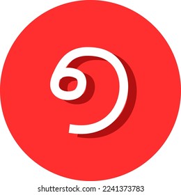 Number 1, One in Thai numerals. set of numerals traditionally used in Thailand. Thai alphabet. font logo vector illustration set fonts for logo, brand, Thai Alphabet and Number in circle frames.