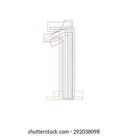 number 1 in outline