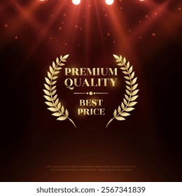 Number 1 Premium quality with best price luxury gold vector label design element.