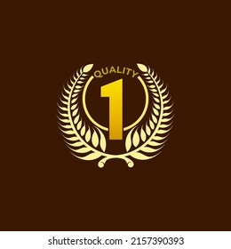 Number 1 Quality Logo Bast Quality Stock Vector (Royalty Free ...