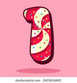 Number 1 in the shape of a lollipop