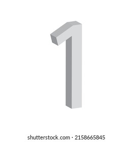 NUMBER 1 SIMPLE CLIP ART VECTOR ILLUSTRATION