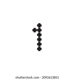 Number 1 simple symbol logo vector pieces