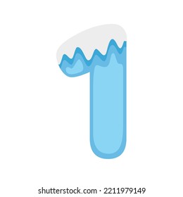 Nieve número 1, ilustración vectorial