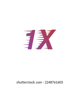 number 1 with speed effect vector icon