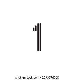 number 1 stripes simple symbol logo vector