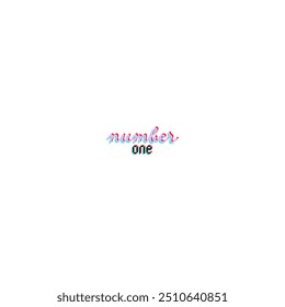 Número 1 diseño de Vector de texto en fondo blanco