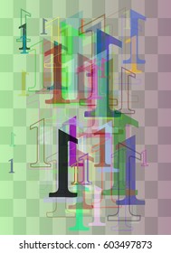 Number 1 texture template