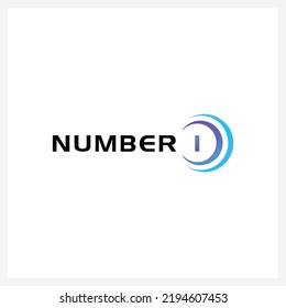 Number 1 Vector Font Alphabet, Modern Dynamic Flat Design With Brilliant Colorful Gradient Smooth Color For Your Unique Elements Design