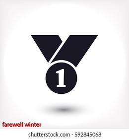 number 1 vector icon 10 EPS
