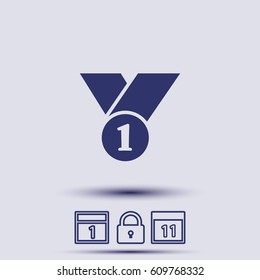 number 1 vector icon 10 EPS