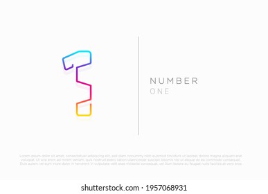 Number 1 vector logo icon design