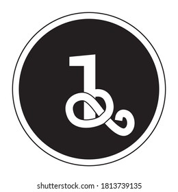 Number 1 Viking Style logo or symbol template design