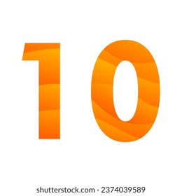 diseño del logotipo del icono de gradiente número 10 