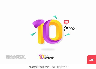 Number 10 logo icon design, 10th birthday logo number, anniversary 10