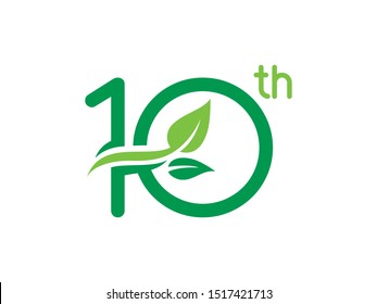 Number 10 logo or symbol template design