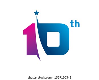 Number 10 Logo Symbol Template Design Stock Vector (Royalty Free ...