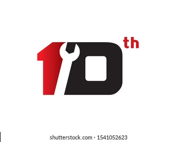 Number 10 logo or symbol template design