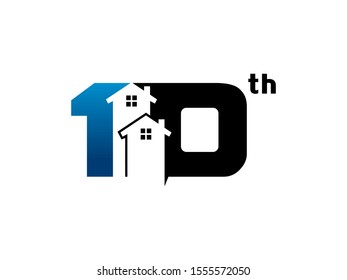 Number 10 logo or symbol template design