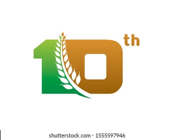 Number 10 logo or symbol template design