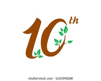 Number 10 logo or symbol template design