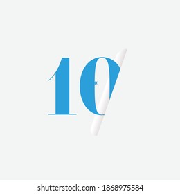 Number 10 logo or symbol template design