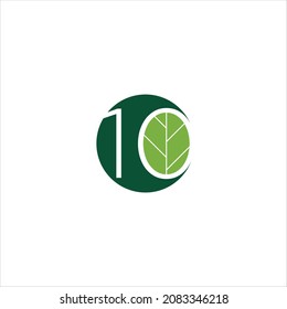 hoja de la plantilla del vector del logotipo número 10