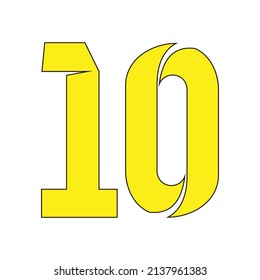Icono vector número 10 de uno de los mejores clubes de fútbol del mundo.