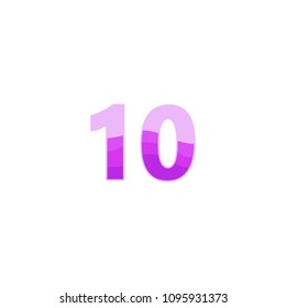 Number 10 Vector Template Design Illustration