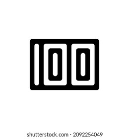 Number 100 icon design. Vector illustration.