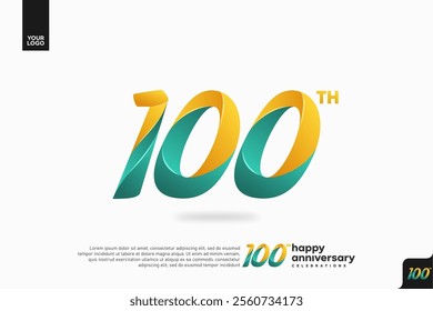 Number 100 logo icon design, 100th birthday logo number, anniversary 100