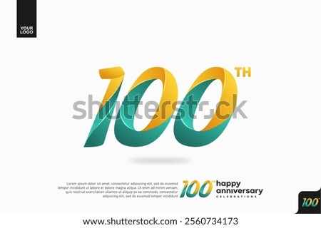 Number 100 logo icon design, 100th birthday logo number, anniversary 100