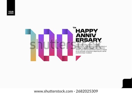 Number 100 logo icon design, 100th birthday logo number, anniversary 100