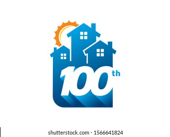 Number 100 logo or symbol template design