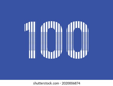 Number 100 new logo and icon design template