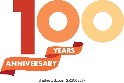 number of 100 years anniversary logo style in blue monochrome color, isolated on white background.